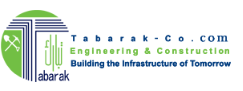Tabarak Contracting and Engineering Company logo featuring a stylized “T” with green and blue colors.